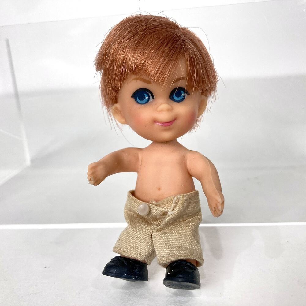 Mattel 1965 Liddle Kiddles Bunson Burnie Fireman Boy Doll FAIR Condition